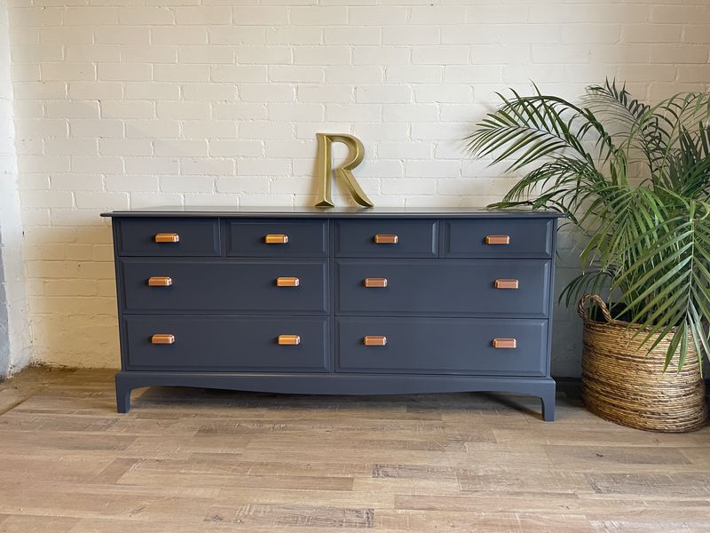 Stag 8 Drawer Captains Chest Painted Rooster Blue - product images  of 