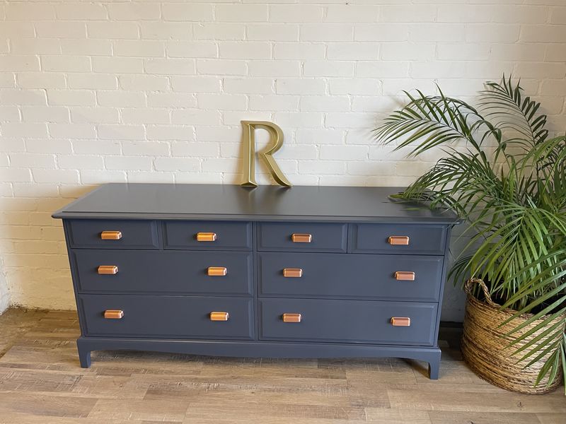 Stag 8 Drawer Captains Chest Painted Rooster Blue - product images  of 