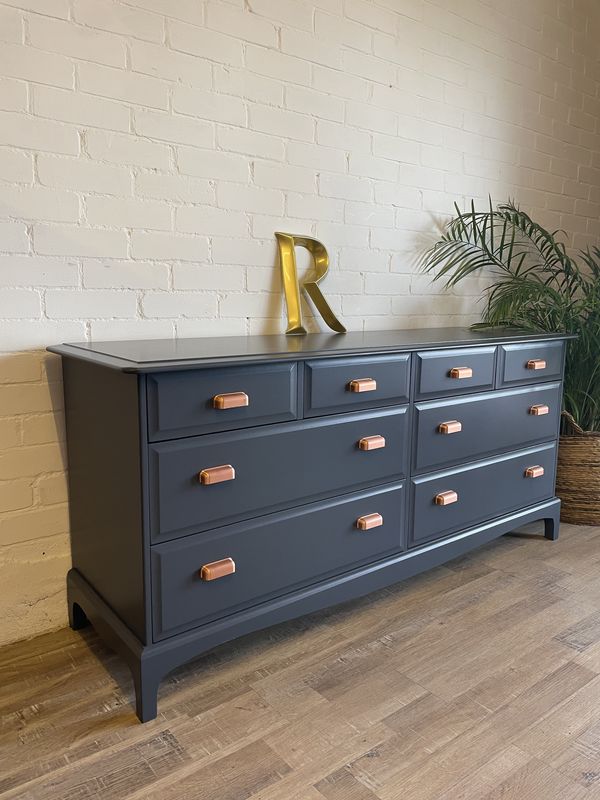 Stag 8 Drawer Captains Chest Painted Rooster Blue - product images  of 