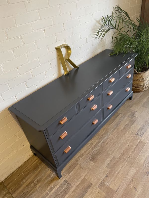 Stag 8 Drawer Captains Chest Painted Rooster Blue - product images  of 