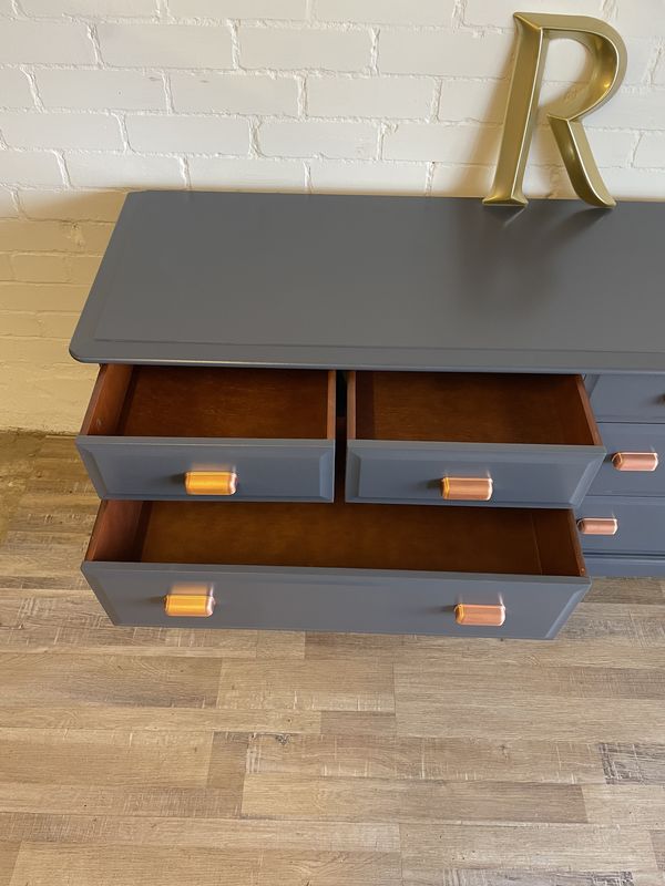 Stag 8 Drawer Captains Chest Painted Rooster Blue - product images  of 