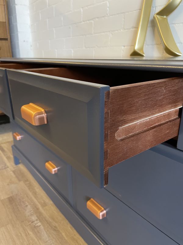 Stag 8 Drawer Captains Chest Painted Rooster Blue - product images  of 