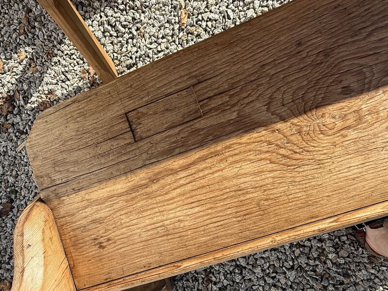 Large Vintage Pine Large Refectory Table With Two Pew Style Benches - product images  of 