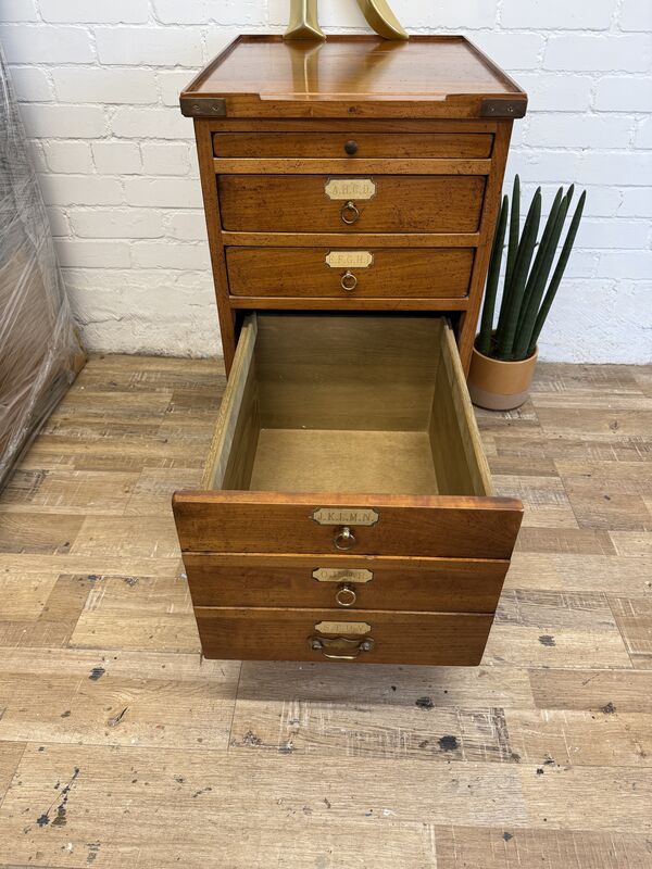 Vintage Filing Drawers by Félix Monge – French Artisan Storage Chest - product images  of 