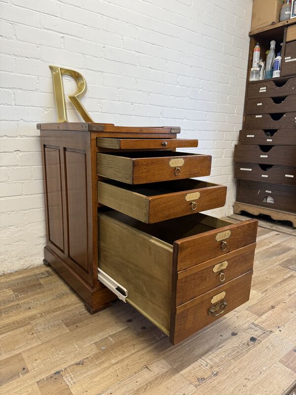 Vintage Filing Drawers by Félix Monge – French Artisan Storage Chest - product images  of 