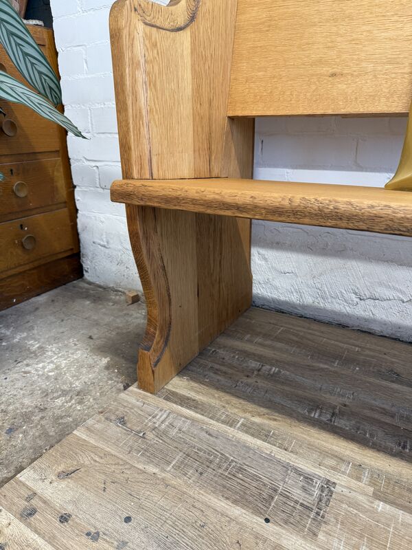 Vintage Light Oak Pew Bench - product images  of 