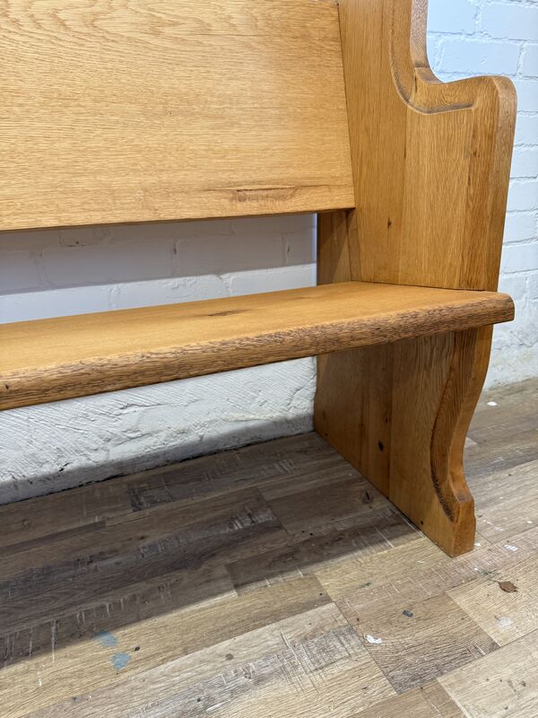 Vintage Light Oak Pew Bench - product images  of 
