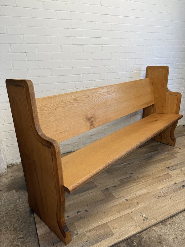 Vintage Light Oak Pew Bench - product images  of 
