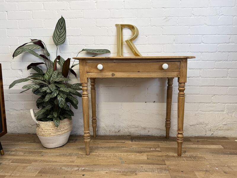 Antique Pine Side Table with Drawer – Late 19th to Early 20th Century - product images  of 