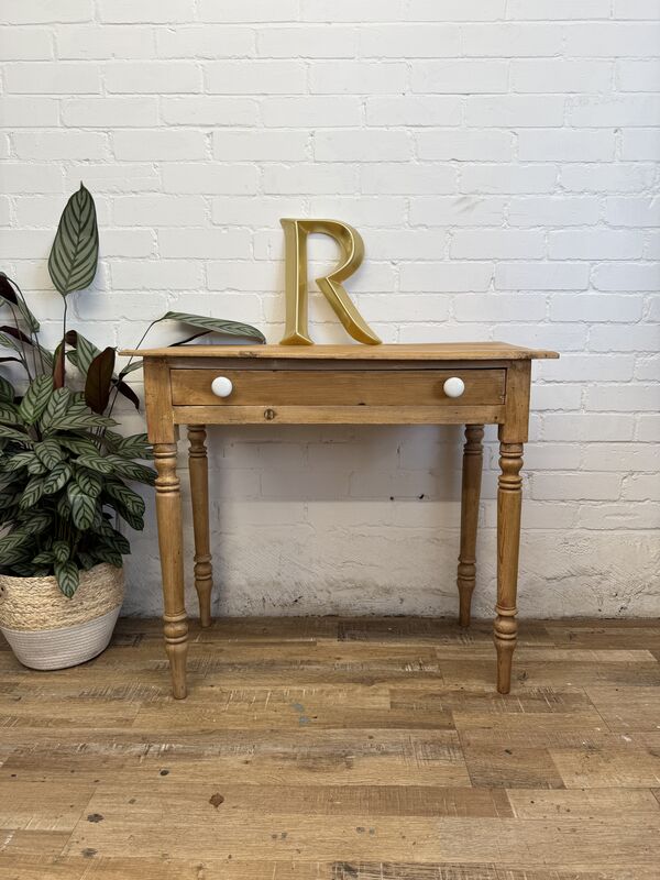 Antique Pine Side Table with Drawer – Late 19th to Early 20th Century - product images  of 