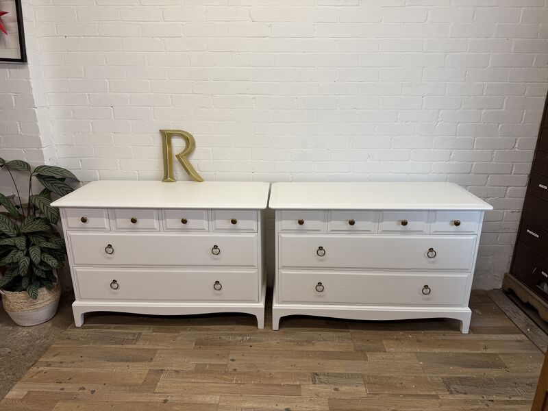 Pair of Stag Minstrel 4-Over-2 Chest of Drawers – Chantilly Lace | Roosters Furniture - product images  of 
