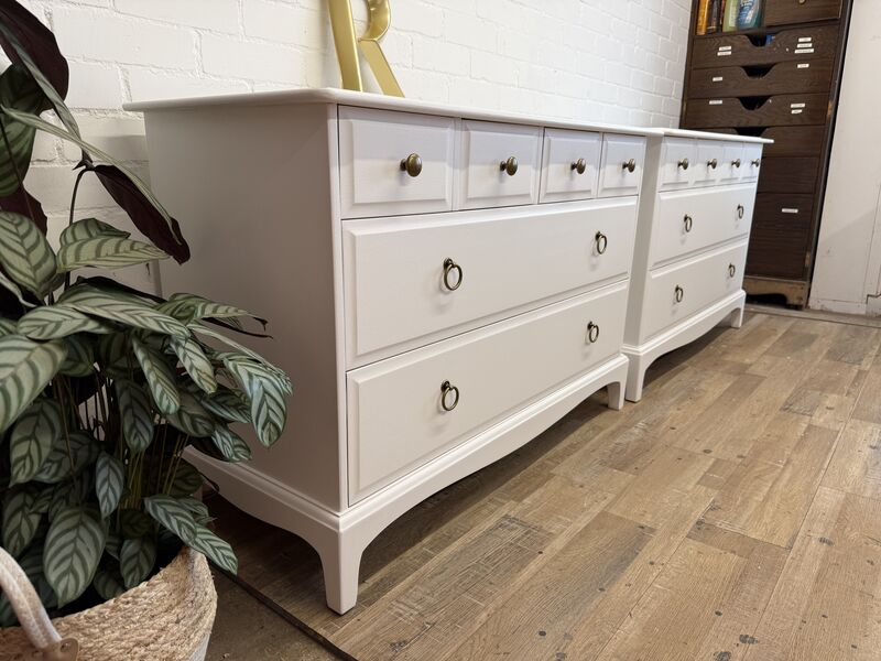 Pair of Stag Minstrel 4-Over-2 Chest of Drawers – Chantilly Lace | Roosters Furniture - product images  of 