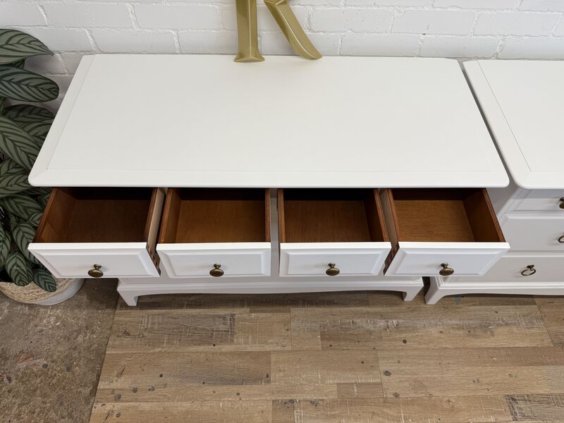 Pair of Stag Minstrel 4-Over-2 Chest of Drawers – Chantilly Lace | Roosters Furniture - product images  of 