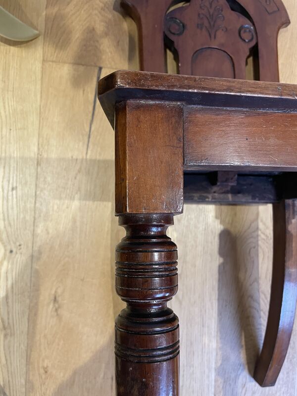 Pair of Antique Mahogany Hall Chairs – Victorian &amp; Edwardian Carved Seating - product images  of 