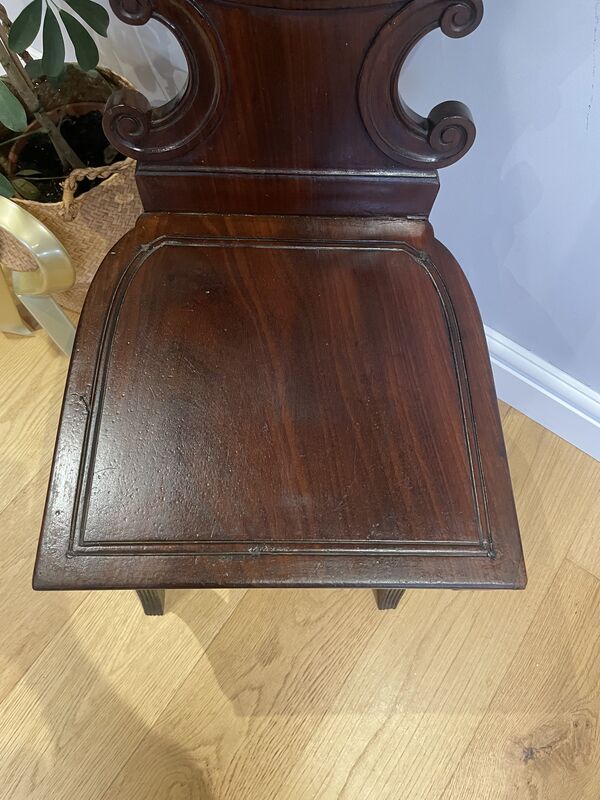Pair of Antique Mahogany Hall Chairs – Victorian &amp; Edwardian Carved Seating - product images  of 