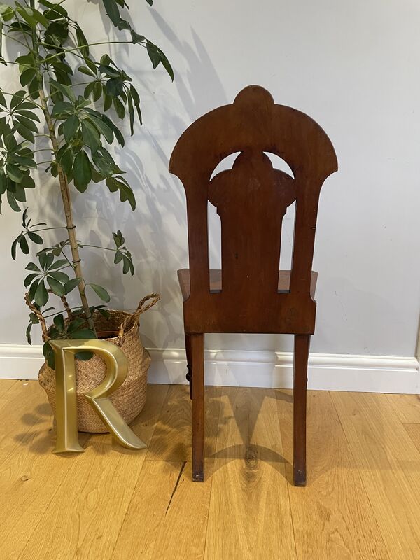 Pair of Antique Mahogany Hall Chairs – Victorian &amp; Edwardian Carved Seating - product images  of 