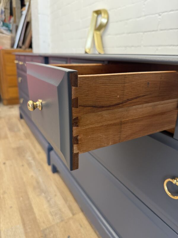 Pair of Stag Minstrel 4 Over 2 Chests – Professionally Painted in Rooster Blue. - product images  of 