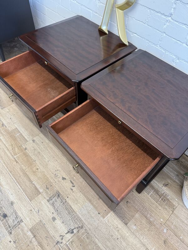Pair of Stag Minstrel Bedside Cabinets with Pull-Out Slides - product images  of 