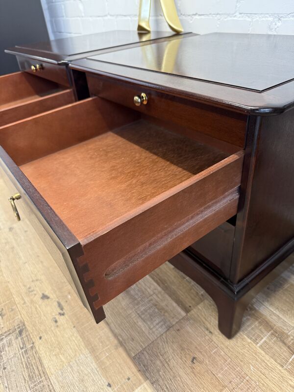 Pair of Stag Minstrel Bedside Cabinets with Pull-Out Slides - product images  of 