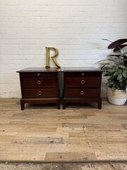 Pair,of,Stag,Minstrel,Bedside,Cabinets,with,Pull-Out,Slides,in,original,Mahogany,Finish,Stag minstrel furniture bedsides