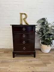 Vintage,Stag,Minstrel,4-Drawer,Chest,–,Original,Mahogany,Finish