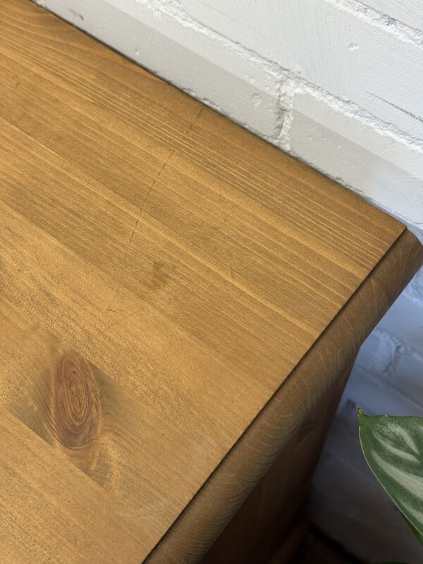 Solid Pine Pedestal Desk – Professionally Refurbished with Ceramic Knobs - product images  of 