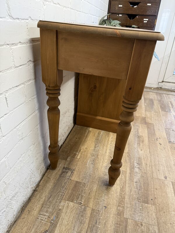 Solid Pine Pedestal Desk – Professionally Refurbished with Ceramic Knobs - product images  of 