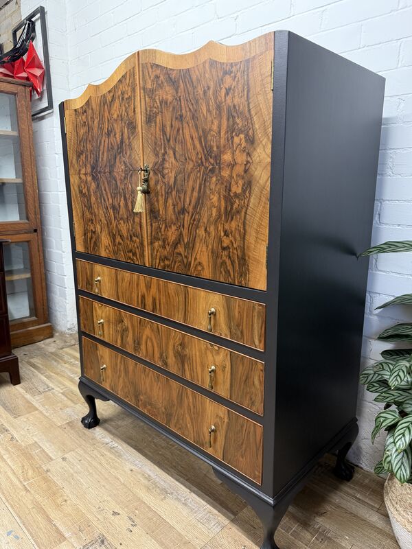 Vintage Drinks Cabinet Ebonized and Walnut  - product images  of 