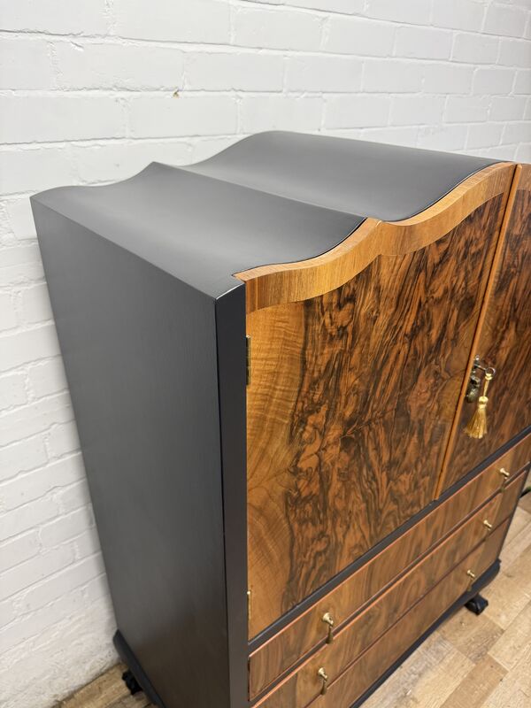 Vintage Drinks Cabinet Ebonized and Walnut  - product images  of 