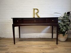Stag,Minstrel,Console,Table,in,Mahogany,Finish