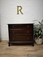 Stag,Minstrel,Three,Drawer,Chest,–,Original,Mahogany,Finish