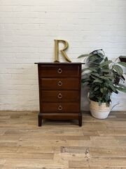 Stag,Minstrel,4,Drawer,Bedside,Cherry,Finish