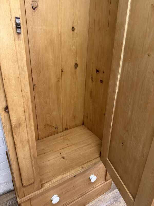 SOLD Antique Pine Single Wardrobe | 19th Century Victorian | Hand-Cut Dovetails | Original Charm - product images  of 