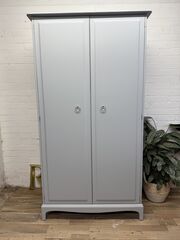 Stag,Minstrel,Wardrobe,Painted,Grey,Stag Minstrel, Stag wardrobe, Grey wardrobe, Painted wardrobe, Upcycled furniture, Bedroom storage, Vintage wardrobe, Grey furniture, Painted grey, Mid century style, Wardrobe cabinet, Refinished furniture, UK furniture