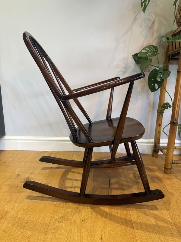 Vintage Ercol Child’s Rocking Chair – Model 428 – Dark Wood Finish - product images  of 