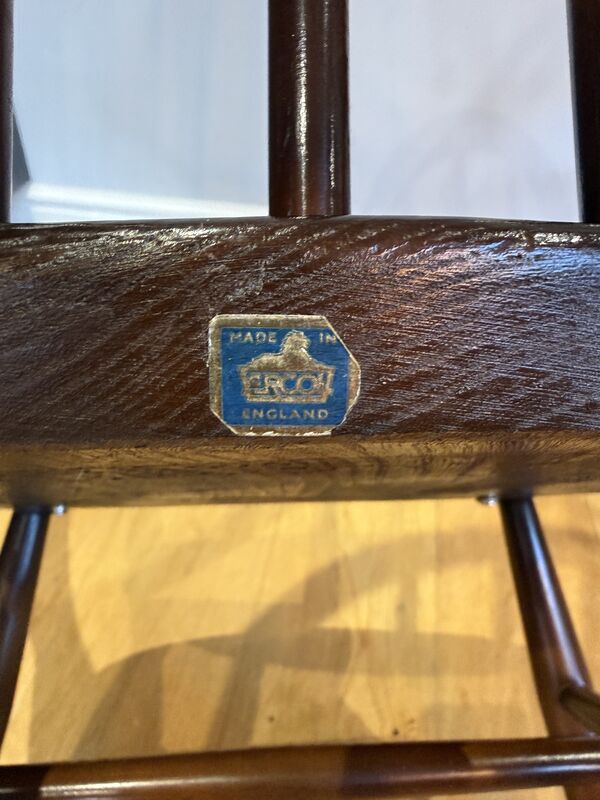 Vintage Ercol Child’s Rocking Chair – Model 428 – Dark Wood Finish - product images  of 