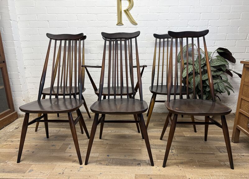 Ercol Goldsmith Dining Chairs – Set of 6 (Including Carver) - product images  of 
