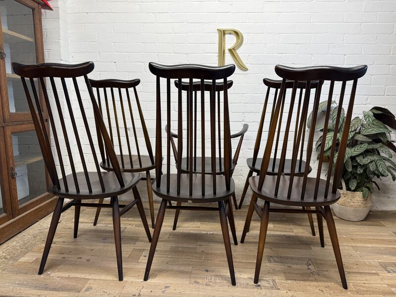 Ercol Goldsmith Dining Chairs – Set of 6 (Including Carver) - product images  of 
