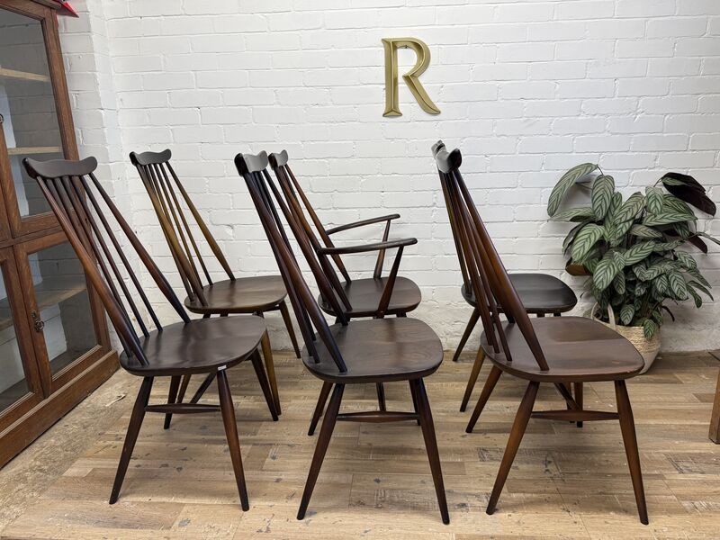 Ercol Goldsmith Dining Chairs – Set of 6 (Including Carver) - product images  of 