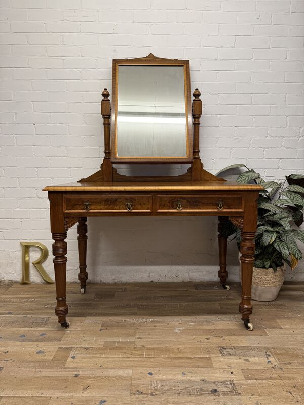 Antique Walnut Dressing Table with Swing Mirror - product images  of 