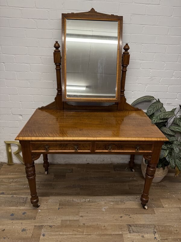 Antique Walnut Dressing Table with Swing Mirror - product images  of 