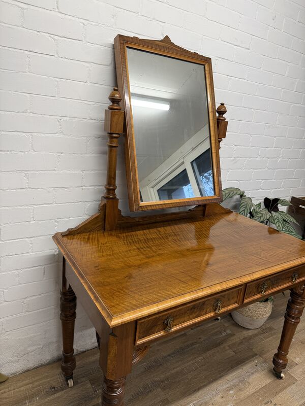 Antique Walnut Dressing Table with Swing Mirror - product images  of 
