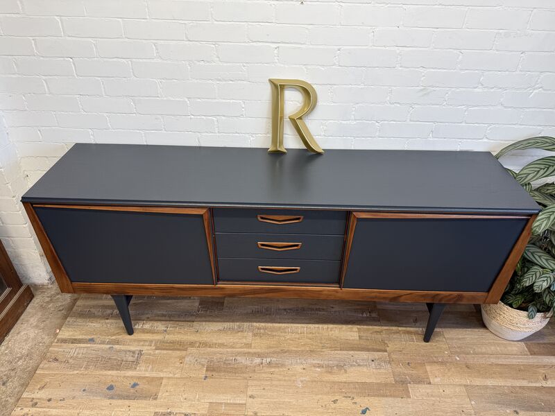 Mid-Century Sideboard by Elliotts of Newbury– Painted in Farrow &amp; Ball Railings - product images  of 