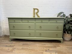 Stag,Minstrel,CaStag,Captain’s,Chest,of,Drawers,Painted,Green,in,Aventurine,by,Benjamin,Moore