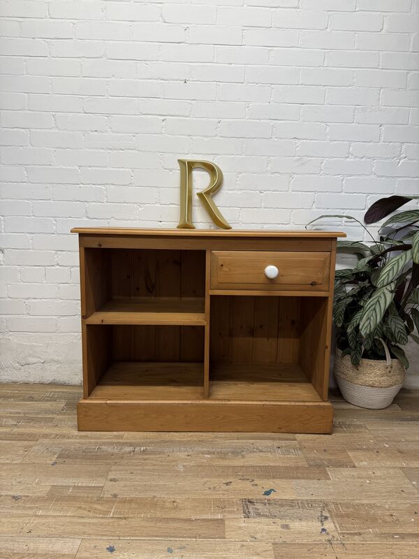 Vintage Solid Pine Shelving Unit with Drawer - product images  of 