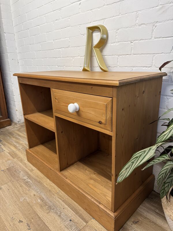 Vintage Solid Pine Shelving Unit with Drawer - product images  of 