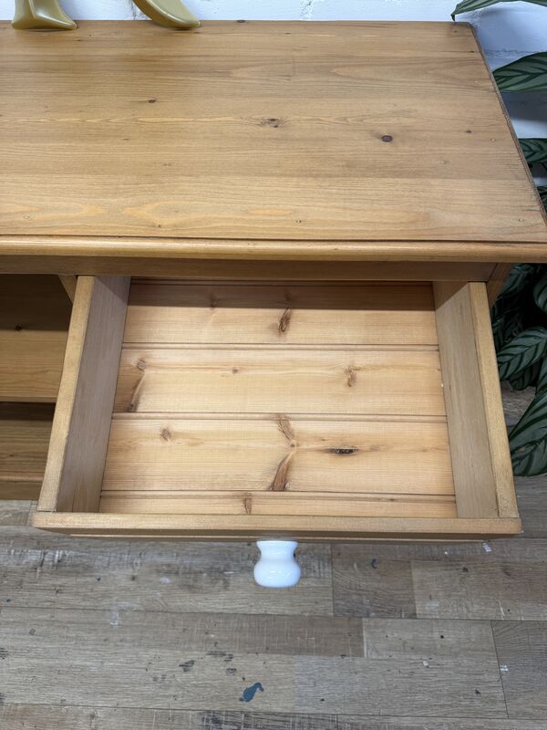 Vintage Solid Pine Shelving Unit with Drawer - product images  of 