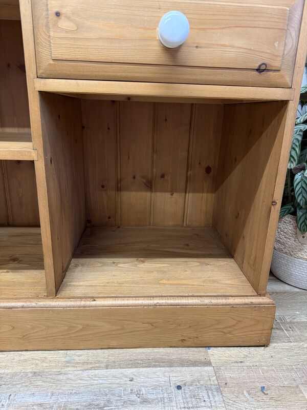 Vintage Solid Pine Shelving Unit with Drawer - product images  of 