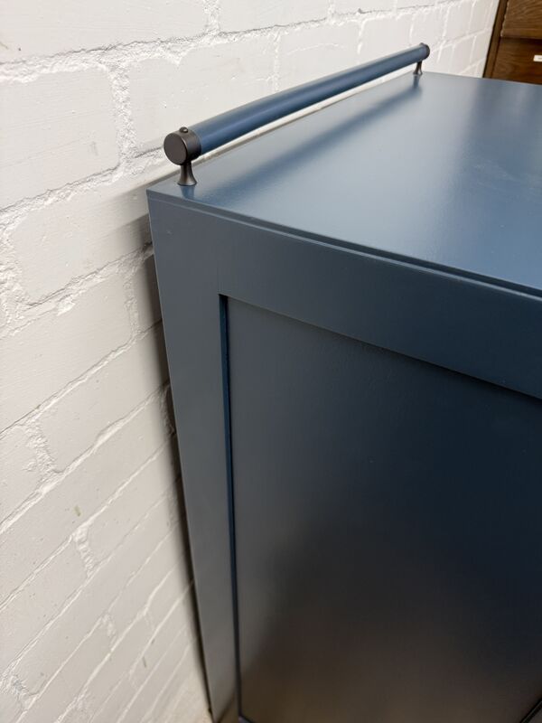 Art Deco Walnut Veneer Cupboard – Painted in Farrow &amp; Ball Hague Blue - product images  of 