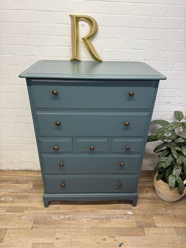 Stag Minstrel 7-Drawer Tallboy in Farrow &amp; Ball Inchyra Blue - product images  of 